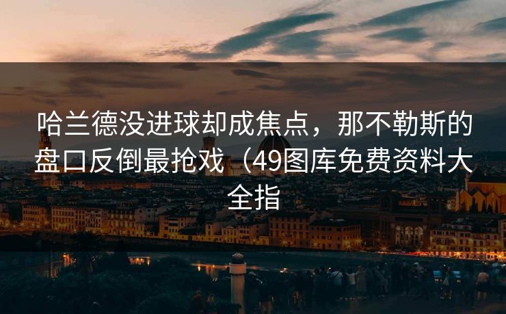 哈兰德没进球却成焦点，那不勒斯的盘口反倒最抢戏（49图库免费资料大全指