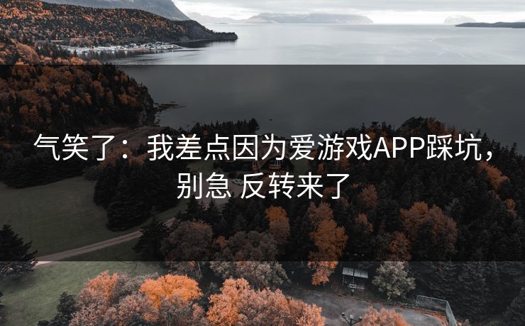 气笑了：我差点因为爱游戏APP踩坑，别急 反转来了